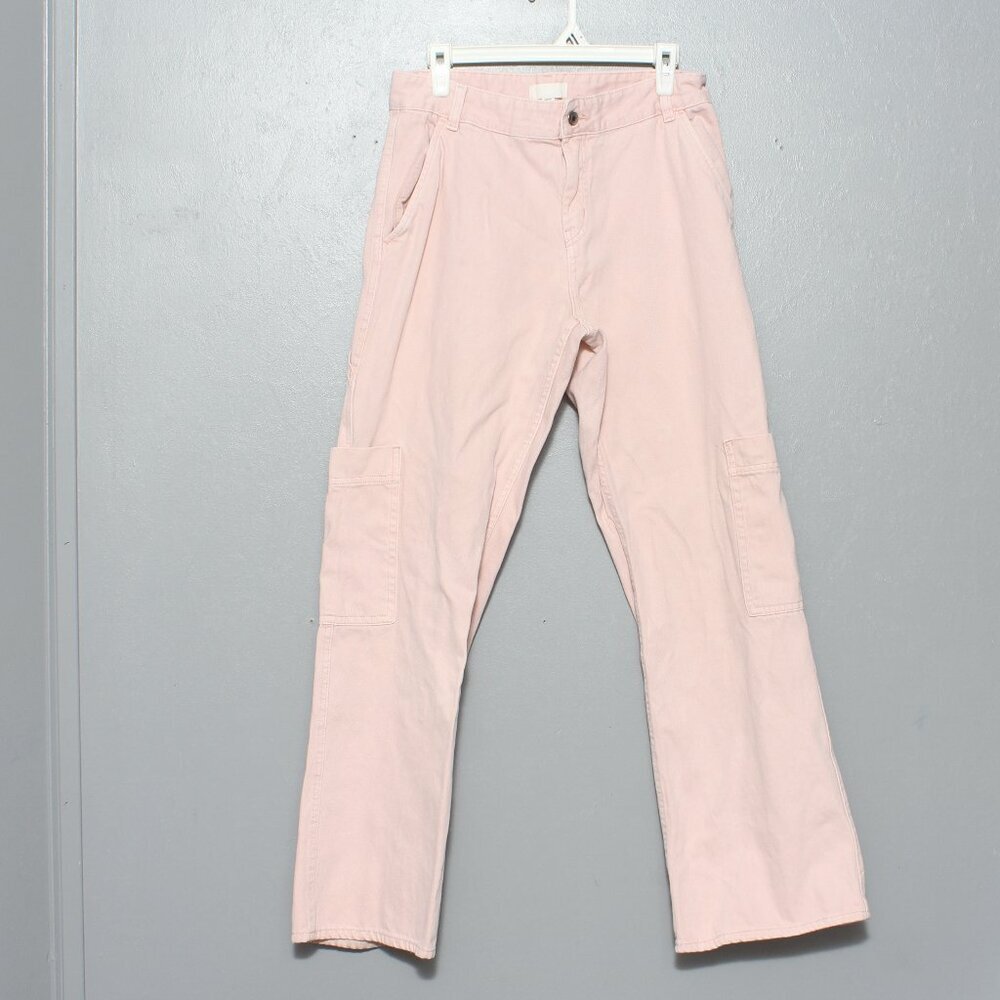 H&M light pink cargo carpenter pants